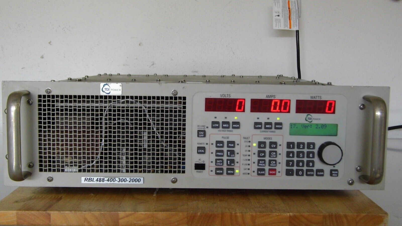 RBL488 400-300-2000 (GPIB) TDI 400Vdc 300A 2000W DC load (5 in stock) RBL488 400-300-2000 (GPIB) TDI 400Vdc 300A 2000W DC load (5 in stock)